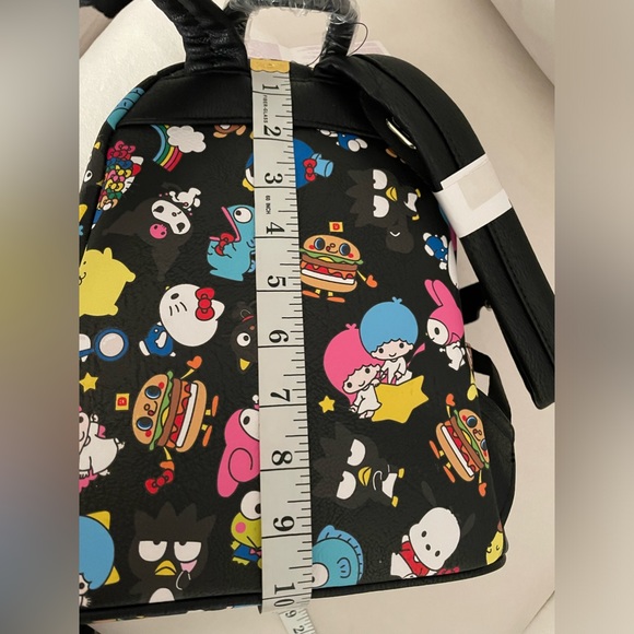NWT Loungefly Sanrio Hello Kitty Backpack Black Multicolor - Picture 11 of 13